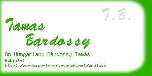 tamas bardossy business card