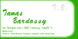 tamas bardossy business card